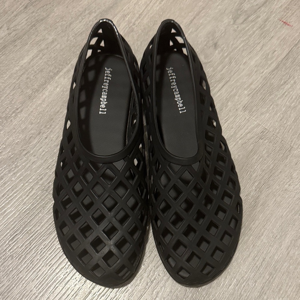 Jeffrey Campbell Black Cutout Flats